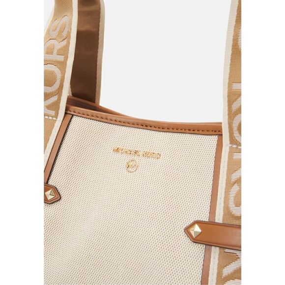RARE NWT Michael Kors Maeve Large Open Tote Canvas Double Handles Handbag Cream - Picture 5 of 10